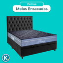 Ver imagem 4 de Kit Cabeceira + Cama Box Bau + Colchão Casal Molas Ensacadas Petrus Paropas