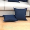 Capas de Almofadas Decorativas Azul Marinho 45cm x 45cm Com Zíper 4 Unidades - 4