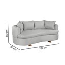 Ver imagem 3 de Sofa 4 Lugares Veludo M-204 2m Living Estofados Martins