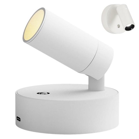 Luminaria Arandela 3 Tons Led Usb Bateria Recarregavel Mesa Cabeceira Sala Quarto Leitura Estudo Tra