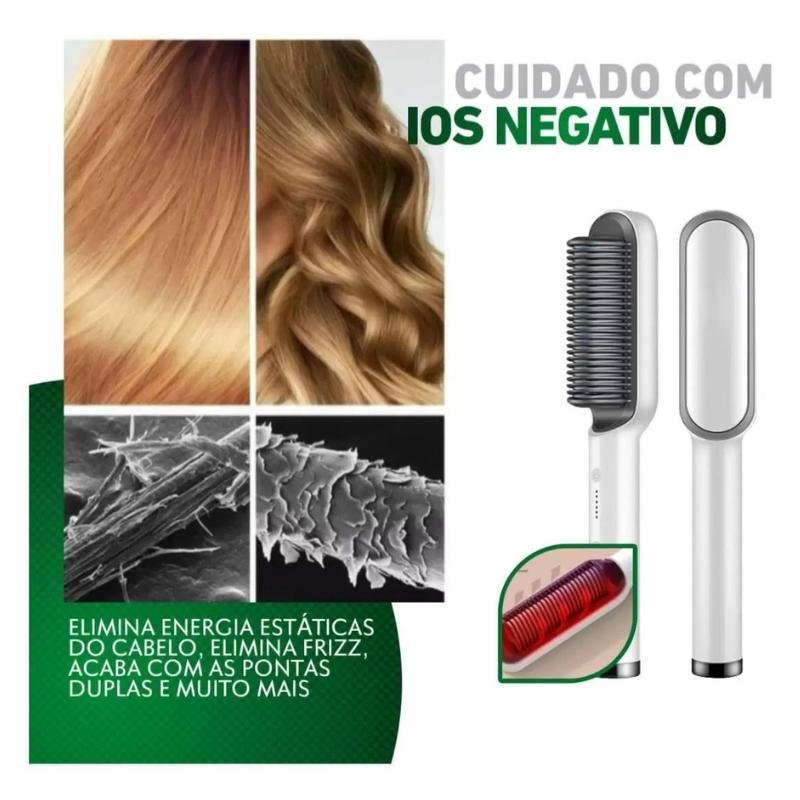 Escova Pente Secadora Profissional 3 em 1 Seca Modela Cabelo - 6