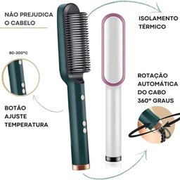 Escova Pente Secadora Profissional 3 em 1 Seca Modela Cabelo - 9