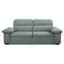 Ver imagem 3 de Sofa Retratil Reclinavel 2 Lugares 2,20m Crystal Veludo Cinza Lansofbr Lansof Brasil