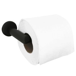 Papeleira Suporte Porta Papel Higiênico Aço Inox Preto Banheiro Lavabo Hortência - 1