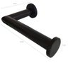Papeleira Suporte Porta Papel Higiênico Aço Inox Preto Banheiro Lavabo Hortência - 3