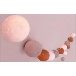 Bolinhas de Luz Cormilu Led, À Pilha, 20 Bolas, 2.8m, (marrom e Branco) - 2
