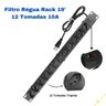 Filtro De Linha Régua 12 Tomadas Bivolt Para Rack 19 - 1