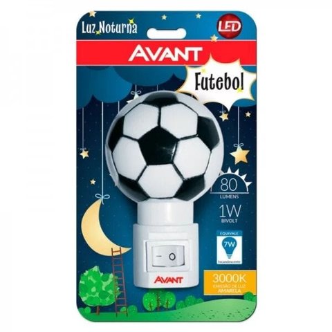 Luz Noturna Led 1w 3000K Bivolt Branco Quente Avant Bola