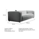 Ver imagem 3 de Kit Sofá 3 Lugares 180cm e Poltrona Decorativa Escritório Orgânico Cecília Bouclé Cinza