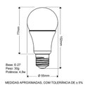 Ver imagem 3 de Kit 10 Lâmpada Led 7w Bulbo Soquete E27 Casa E Comércio