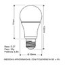 Kit 10 Lâmpada Led 4,8w Bulbo E27 Bivolt Casa Comércio - 4
