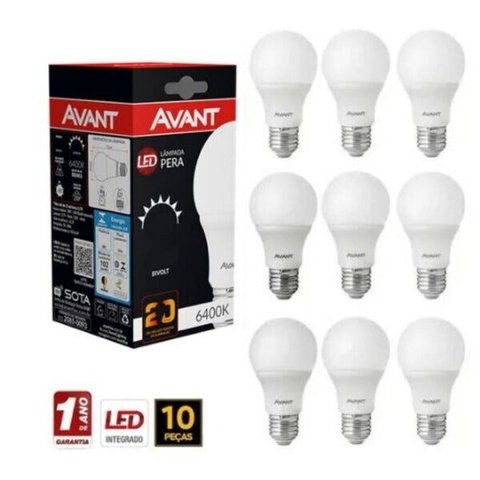 Kit 10 Lâmpada Led 4,8w Bulbo E27 Bivolt Casa Comércio