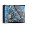 Quadro Decorativo Abstrato Ondas Águas Nórdicas 100x76 Cm | Com Moldura Preta - 1