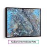 Quadro Decorativo Abstrato Ondas Águas Nórdicas 100x76 Cm | Com Moldura Preta - 2