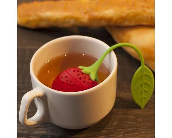 Infusor de Chá de Silicone Prana Formato de Morango - 3