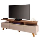 Ver imagem 1 de Rack Bancada de Tv 70 Pol 200cm Amago H01 Castanho/off - Mpozenato