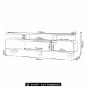 Ver imagem 4 de Rack Bancada de Tv 70 Pol 200cm Amago H01 Castanho/off - Mpozenato