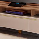 Ver imagem 5 de Rack Bancada de Tv 70 Pol 200cm Amago H01 Castanho/off - Mpozenato