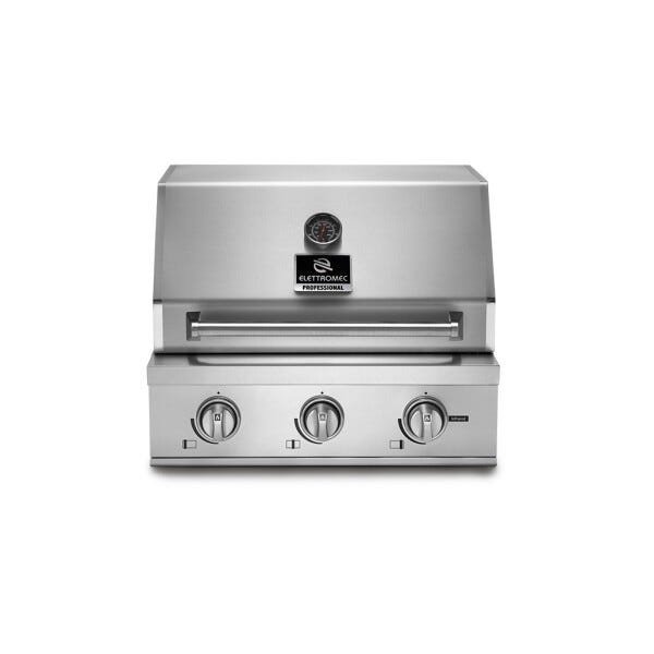 Churrasqueira Profissional À Gás Elettromec 3 Queimadores Inox 65cm - Bbq-3q-65-Xp-Nsca - 1