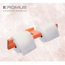 Ver imagem 5 de Papeleira Dupla Inox Rose Gold - Kromus RT0313R