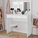 Ver imagem 1 de Penteadeira Tiffany 2 Gavetas Branco - Bci Móveis