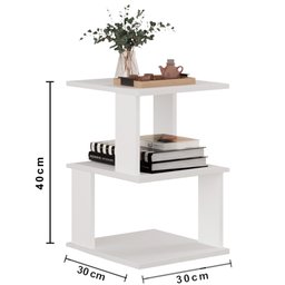 Mesa de Centro Sala MDF Mesinha Auxiliar Madeira MVD Moveis - 3