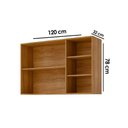 Ver imagem 2 de Armário Aéreo P/ Cozinha Brilhante C/ 2 Portas 120cm Cinamomo/platina - Mgm