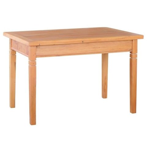 Mesa de Jantar 1,2 m Madeira Maciça Natural Mhm