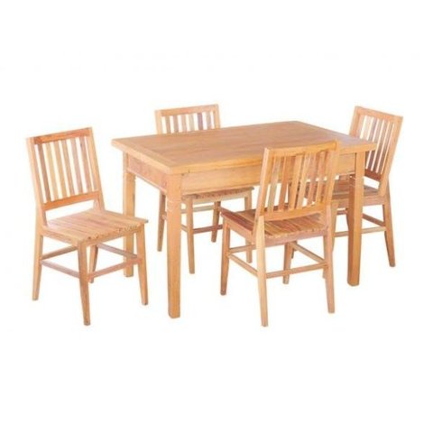 Conjunto Mesa de Jantar 1,2 m 4 Cadeiras Madri Madeira Maciça Mhm