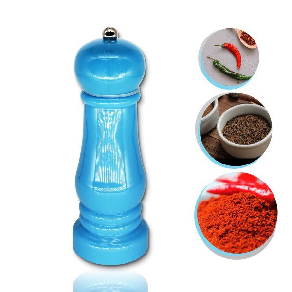 Moedor de tempero casa cozinha azul acrílico pimenta manual - 4