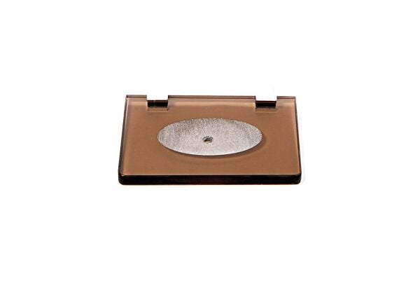 Saboneteira em Vidro Bronze Lapidado - Aquabox - 14cmx9cmx10mm. - 1