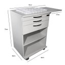 Ver imagem 2 de Mesa Auxiliar para Limpeza de Pele Clínica Dentista Consultório