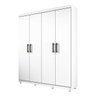 Guarda-Roupa Solteiro com Pés 4 Portas 3 Gavetas Olimpo Tcil Móveis - 5