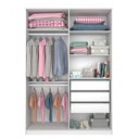 Ver imagem 2 de Guarda-Roupa Solteiro com Pés 4 Portas 3 Gavetas Olimpo Tcil Móveis