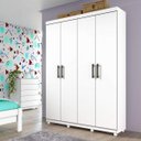 Ver imagem 1 de Guarda-Roupa Solteiro com Pés 4 Portas 3 Gavetas Olimpo Tcil Móveis