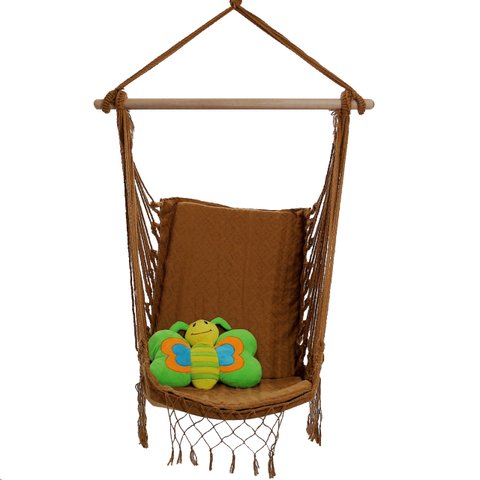 Rede Cadeira Balanço Teto Caramelo Estofada