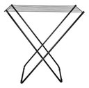 Ver imagem 3 de Varal De Chão Aço Slim Retrátil Dobravel Mor Preto 006215 - Preto