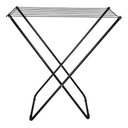 Ver imagem 3 de Varal De Chão Aço Slim Retrátil Dobravel Mor Preto 006215 - Preto