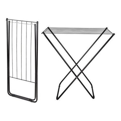 Varal De Chão Aço Slim Retrátil Dobravel Mor Preto 006215 - Preto