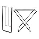 Ver imagem 1 de Varal De Chão Aço Slim Retrátil Dobravel Mor Preto 006215 - Preto