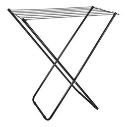 Varal De Chão Aço Slim Retrátil Dobravel Mor Preto 006215 - Preto - 8