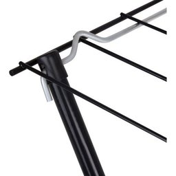 Varal De Chão Aço Slim Retrátil Dobravel Mor Preto 006215 - Preto - 7