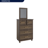 Conjunto Cômoda 5 Gavetas e Quadro de Espelho Imperatriz Rodmóveis - 5