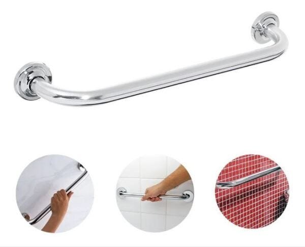 Barra de Apoio Inox - Kit 3 Unidade 50cm + 1 Unidade 70cm Cor: Prateado - 1