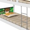 Beliche Infantil Karan Herói com Escada em Metal 100% MDF Branco / Verde - 8