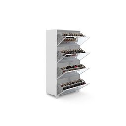 Sapateira Pequim Quatro Portas Branco Com Espelho - CSA - 3