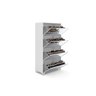 Sapateira Pequim Quatro Portas Branco com Espelho - Csa - 3