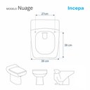 Ver imagem 3 de Assento Sanitário Tampa de Vaso Madeira Mdf Laqueado Nuage para Bacia Incepa 27cm - Branco