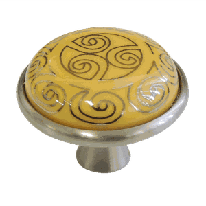 Puxador Cerâmica IL 7015 - Amarelo - 42x31MM