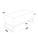 Ver imagem 5 de Puff Decorativo Para Sala de Estar Cléo W01 Base de Ferro 90 cm Linho Cru - Lyam Decor